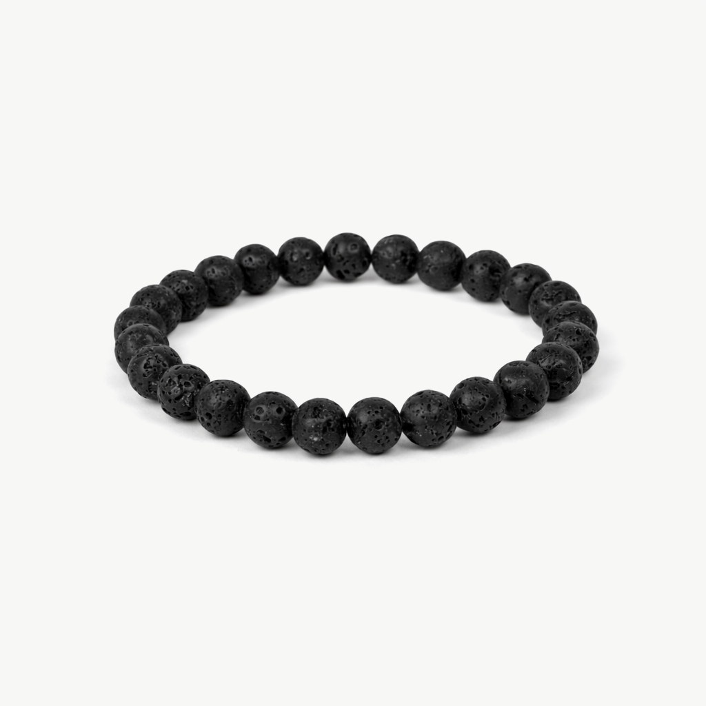 Lava Stone Strength Beads Bracelet
